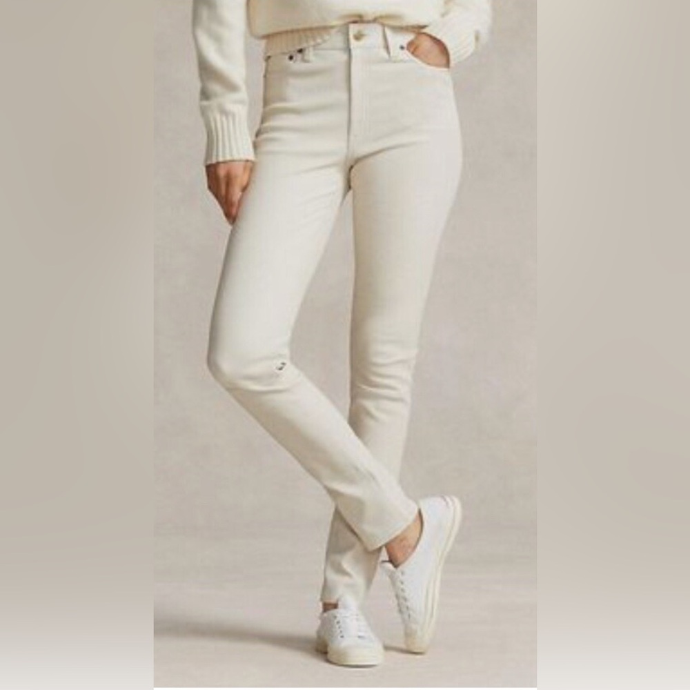 Polo Lamb Leather Cream Pants